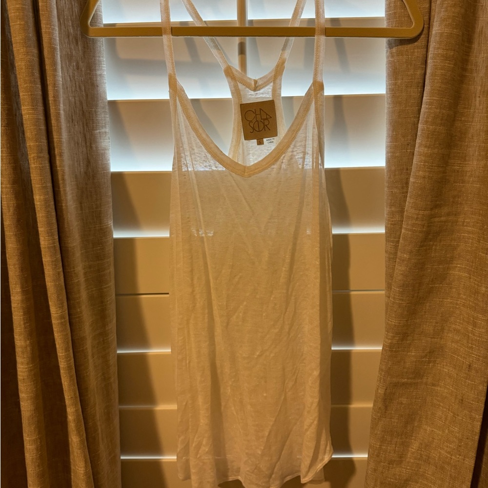Chaser white tank top